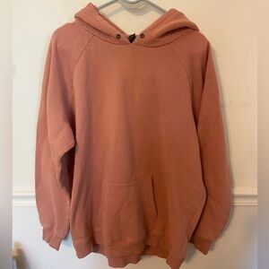 volcom coral peace sign sweatshirt (size large)